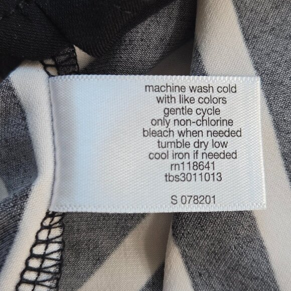 810-3 Lane Bryant Simply Chic Black & White Stripe Midi Dress Size 14/16 - Picture 8 of 8